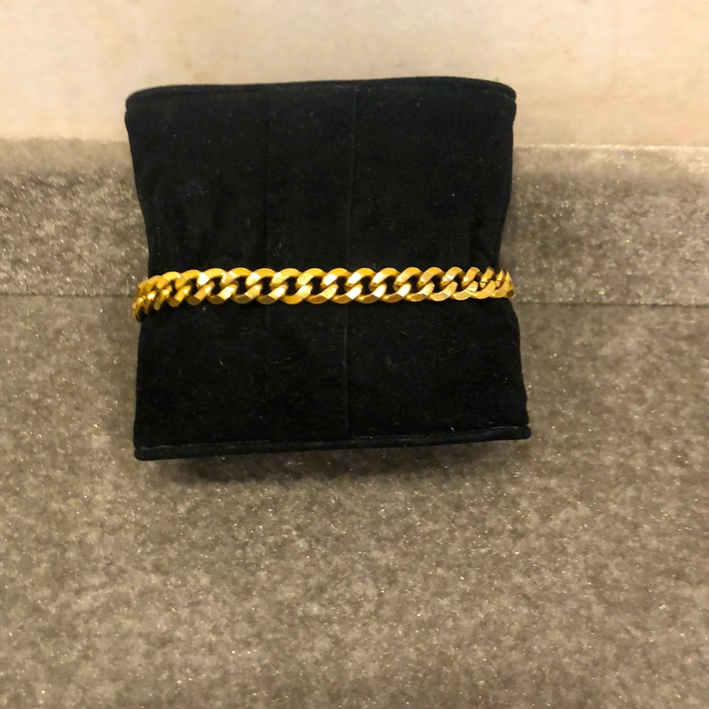 18k Flat Chain Bracelet